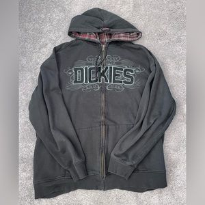 Dickies zip up black sweatshirt